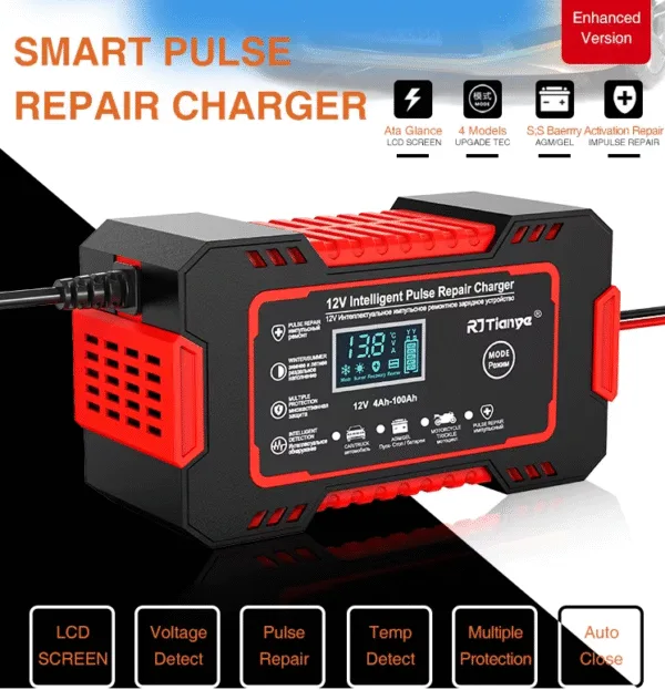 bgfe Cargador de baterias 12V/6A