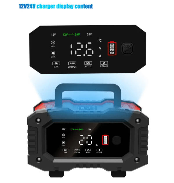 Cargador de baterias 12V/20A 24V/10A
