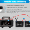 Cargador de baterias 12V/20A 24V/10A