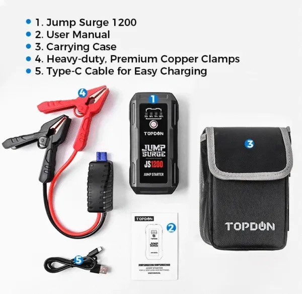 NTwa Arrancador topdon JS1200