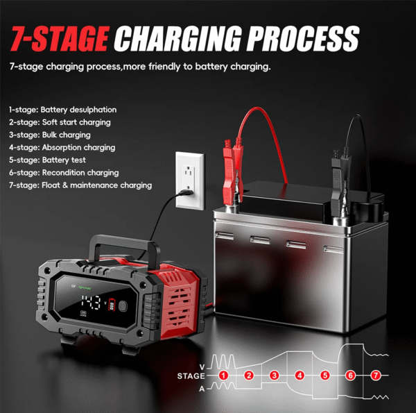 Cargador de baterias 12V/20A 24V/10A