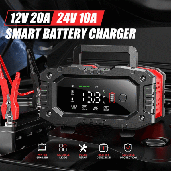 Cargador de baterias 12V/20A 24V/10A