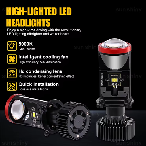 Led con lupa Y8 entrada H4