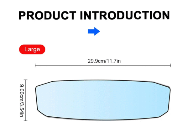 Espejo retrovisor de 29 cm