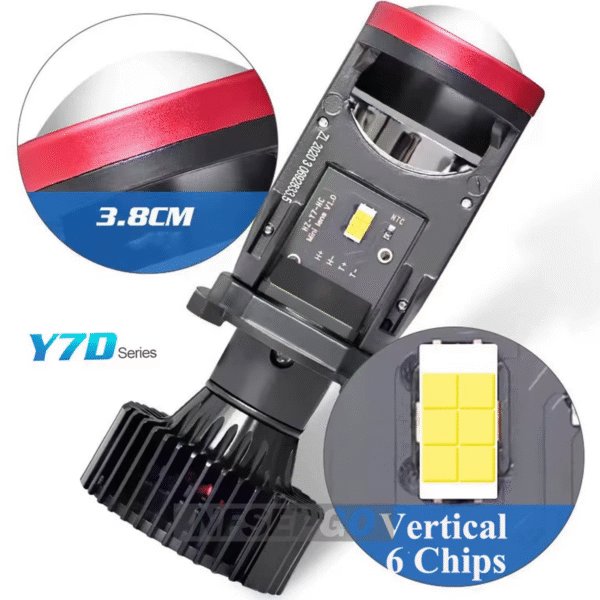 Led con lupa Y7D entrada H4