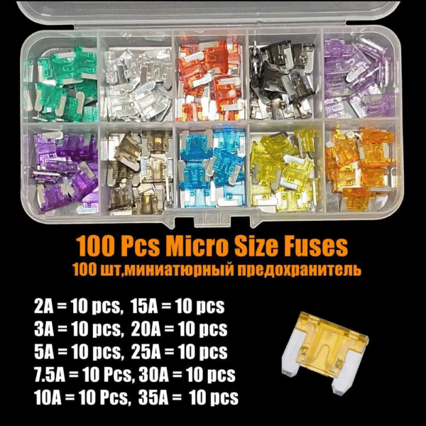 Pack de 100 fusibles tipo mini