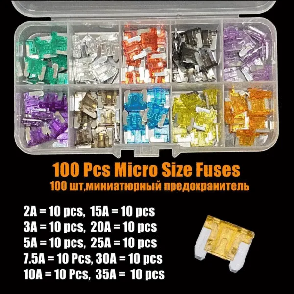 Pack de 100 fusibles tipo mini