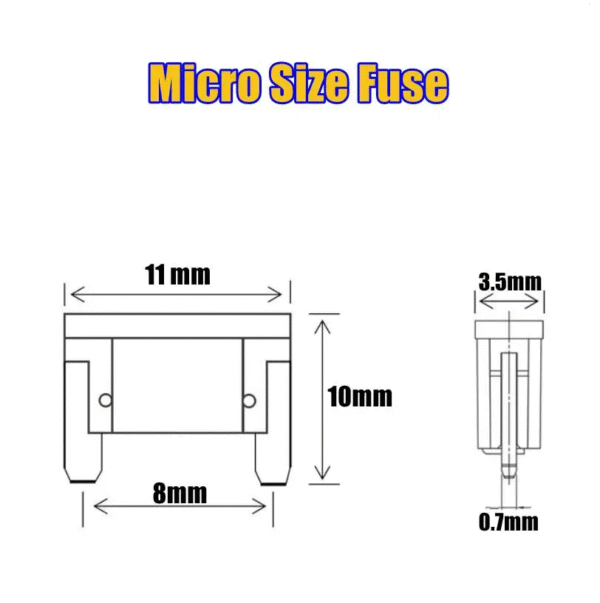 Pack de 100 fusibles tipo mini