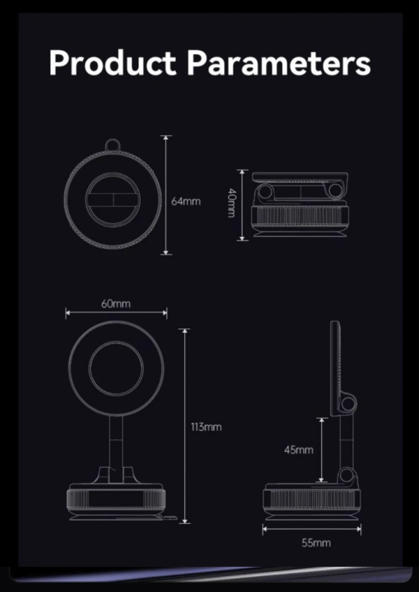 Soporte imantado giro 36O° para celular