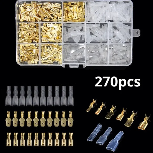 termindc Pack de 270 piezas de terminales macho y hembra