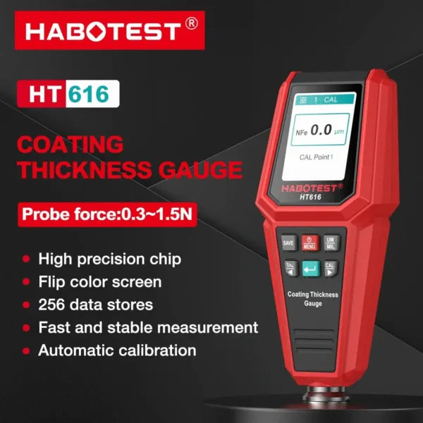 BRGHR Medidor de espesor de pintura HABOTEST HT616