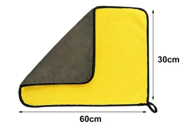 Toalla de microfibra 30cm x 60cm doble cara