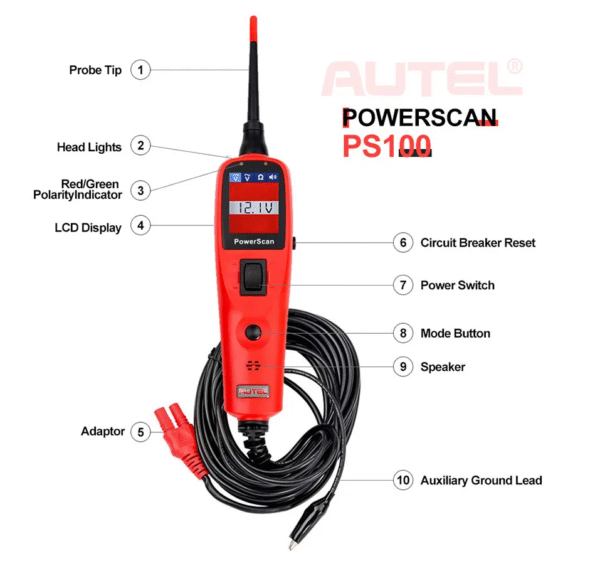 t456h5445 Punta lógica AUTEL PowerScam PS100